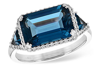 A244-74863: LDS RG 4.60 TW LONDON BLUE TOPAZ 4.82 TGW (12x8MM)
