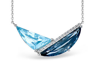 E327-48517: NECK 4.66 BLUE TOPAZ 4.75 TGW (18")