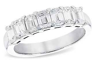 F328-37635: LDS DIA WED RG 1.66 TW (7 EMERALD CUTS)