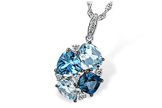 H243-83008: NECK 2.60 BLUE TOPAZ 2.70 TGW