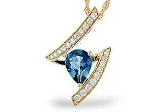 H329-28490: NECK 1.04 LONDON BLUE TOPAZ 1.23 TGW (8x6MM)