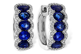 H329-34826: EARRINGS 2.32 TW SAPPHIRE 2.57 TGW
