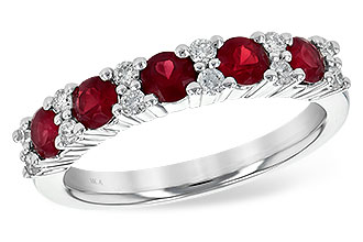 K244-73999: LDS WED RG .88 RUBY 1.12 TGW