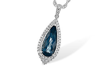 L243-84835: NECK 2.40 LONDON BLUE TOPAZ 2.65 TGW